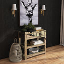 Miranda 30 in. W Rectangular Mirrored 1 Drawer Console Table with 2 Open Shelves by Butler Specialty Company