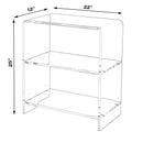 Crystal 22 in. W Rectangular Clear Acrylic 2 Tier Bookcase by Butler Specialty Company