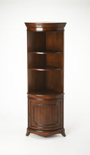 Dowling 24 in. W x 73 in. H Quarter Round Wood Corner Cabinet with 3 Open Shelves and 1 Lower Storage Cabinet by Butler Specialty Company