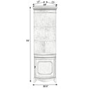 Dowling 24 in. W x 73 in. H Quarter Round Wood Corner Cabinet with 3 Open Shelves and 1 Lower Storage Cabinet by Butler Specialty Company