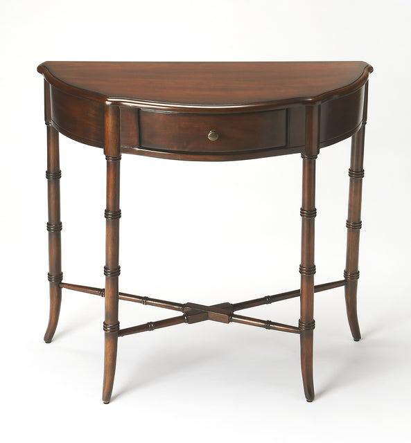Skilling 31 in. W Specialty Demilune Shape Wood 1 Drawer Console Table by Butler Specialty Company
