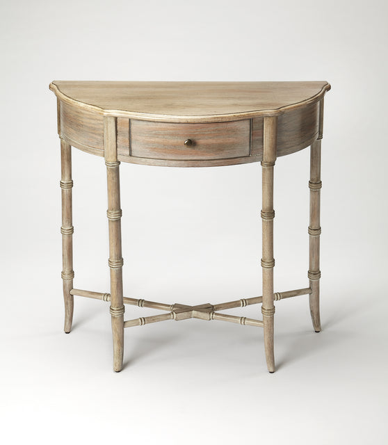 Skilling 31 in. W Specialty Demilune Shape Wood 1 Drawer Console Table by Butler Specialty Company