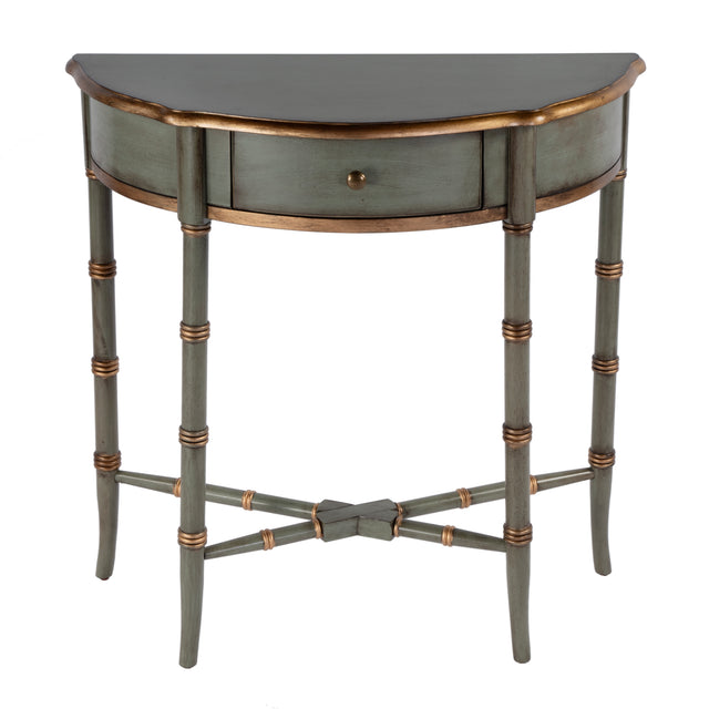 Skilling 31 in. W Specialty Demilune Shape Wood 1 Drawer Console Table by Butler Specialty Company