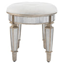 Garbo 24 in. W Oval Mirrored Upholstered Vanity Stool by Butler Specialty Company
