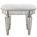 Garbo 24 in. W Oval Mirrored Upholstered Vanity Stool by Butler Specialty Company