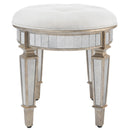 Garbo 24 in. W Oval Mirrored Upholstered Vanity Stool by Butler Specialty Company