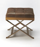Rodrigo 20 in. W Rectangular Leather and Metal Accent Stool by Butler Specialty Company
