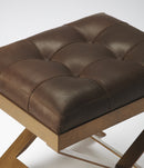 Rodrigo 20 in. W Rectangular Leather and Metal Accent Stool by Butler Specialty Company
