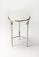 Darrieux 16 in. W Round Marble and Metal Side Table by Butler Specialty Company