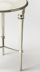 Darrieux 16 in. W Round Marble and Metal Side Table by Butler Specialty Company
