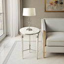 Darrieux 16 in. W Round Marble and Metal Side Table by Butler Specialty Company
