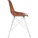 Inland 18 in. Seat Height Leather and Metal Side Chair by Butler Specialty Company