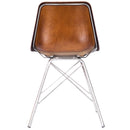 Inland 18 in. Seat Height Leather and Metal Side Chair by Butler Specialty Company