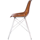Inland 18 in. Seat Height Leather and Metal Side Chair by Butler Specialty Company