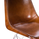 Inland 18 in. Seat Height Leather and Metal Side Chair by Butler Specialty Company