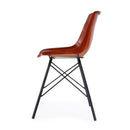 Inland 18 in. Seat Height Leather and Metal Side Chair by Butler Specialty Company