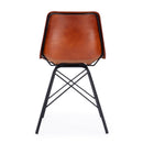 Inland 18 in. Seat Height Leather and Metal Side Chair by Butler Specialty Company