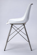Inland 18 in. Seat Height Leather and Metal Side Chair by Butler Specialty Company