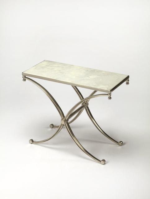 Duvall 28.25 in. W Rectangular Marble and Metal Side Table by Butler Specialty Company