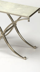 Duvall 28.25 in. W Rectangular Marble and Metal Side Table by Butler Specialty Company