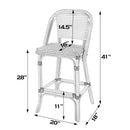 Lila Rattan 28 in. Seat Height Bar Stool with Back and Footrest by Butler Specialty Company