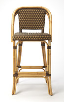 Lila Rattan 28 in. Seat Height Bar Stool with Back and Footrest by Butler Specialty Company