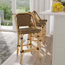 Lila Rattan 28 in. Seat Height Bar Stool with Back and Footrest by Butler Specialty Company