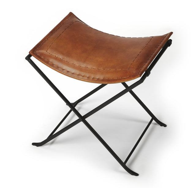 Melton 21.5 in. W Rectangular Leather Accent Stool by Butler Specialty Company