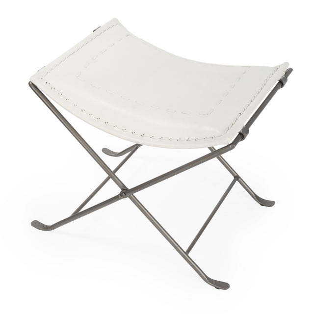 Melton 21.5 in. W Rectangular Leather Accent Stool by Butler Specialty Company