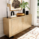 Francois 70.5 in. W Rectangular Leather Wrapped 1 Drawer 2 Door Buffet/Sideboard by Butler Specialty Company