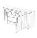 Francois 70.5 in. W Rectangular Leather Wrapped 1 Drawer 2 Door Buffet/Sideboard by Butler Specialty Company