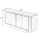 Francois 70.5 in. W Rectangular Leather Wrapped 1 Drawer 2 Door Buffet/Sideboard by Butler Specialty Company