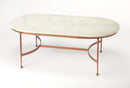 Legionary 47 in. W Oval Marble and Metal Coffee Table by Butler Specialty Company