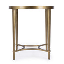 Monica 26 in. W Oval Glass and Metal End Table by Butler Specialty Company