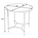 Monica 26 in. W Oval Glass and Metal End Table by Butler Specialty Company
