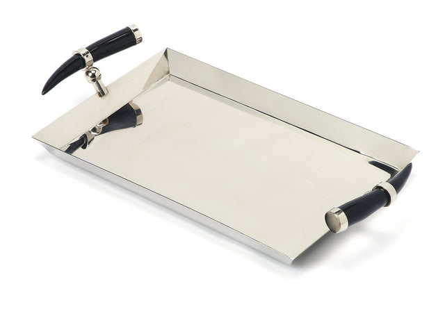 Vito 19 in. W Rectangular Stainless Steel Serving Tray with Handles by Butler Specialty Company