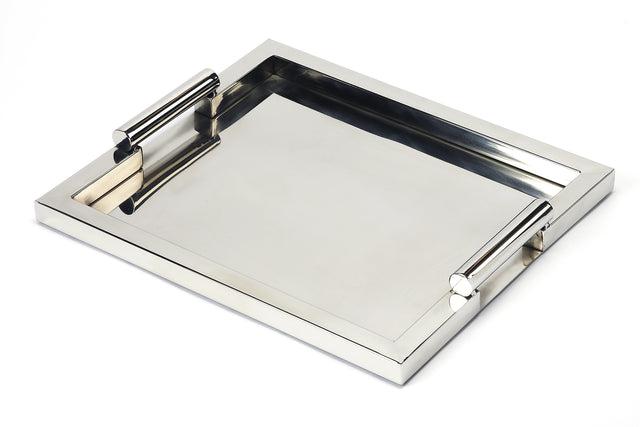 Morante 17.5 in. W Rectangular Stainless Steel Serving Tray with Handles by Butler Specialty Company