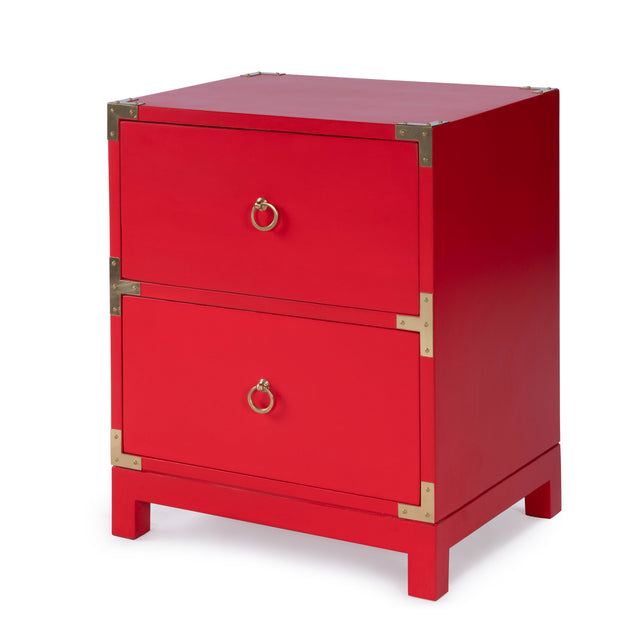 Ardennes 20 in. W Rectangular Wood Campaign 2 Drawer End Table by Butler Specialty Company