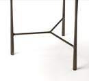 Brisbane 12 in. W Round Wood and Metal Live Edge Side Table by Butler Specialty Company