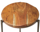 Brisbane 12 in. W Round Wood and Metal Live Edge Side Table by Butler Specialty Company