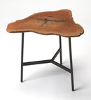 Ipswich 24 in. W Triangular Wood and Metal Live Edge Side Table by Butler Specialty Company