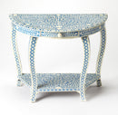 Vivienne 37.5 in. W Demilune Bone Inlay 1 Drawer Console Table with Lower Open Shelf by Butler Specialty Company