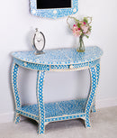 Vivienne 37.5 in. W Demilune Bone Inlay 1 Drawer Console Table with Lower Open Shelf by Butler Specialty Company