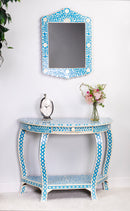 Vivienne 37.5 in. W Demilune Bone Inlay 1 Drawer Console Table with Lower Open Shelf by Butler Specialty Company