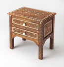 Chevrier 21.5 in. W Rectangular Wood and Bone Inlay 2 Drawer Accent Chest by Butler Specialty Company