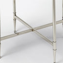 Crosby 19 in. W Round Mirrored and Metal Side Table by Butler Specialty Company
