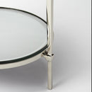 Jolene 17 in. W Round Mirrored and Metal Side Table by Butler Specialty Company
