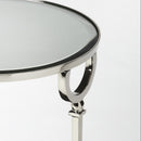 Jolene 17 in. W Round Mirrored and Metal Side Table by Butler Specialty Company