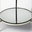 Jolene 17 in. W Round Mirrored and Metal Side Table by Butler Specialty Company