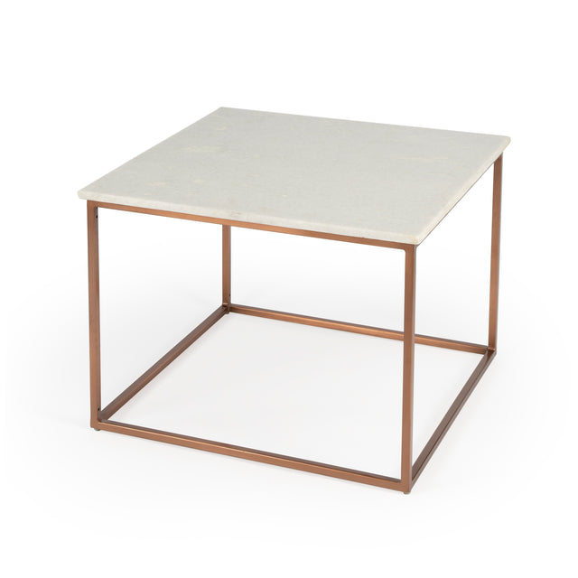 Holland 24 in. W Square Marble and Metal Coffee Table by Butler Specialty Company